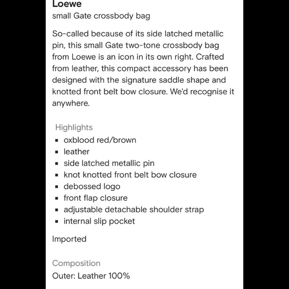 😍price 📉😍Loewe small gate crossbody - Picture 8 of 8